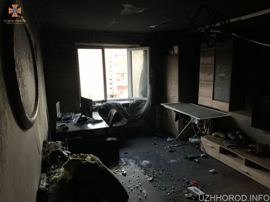 В Ужгороді через зарядний пристрій у розетці сталася пожежа в квартирі