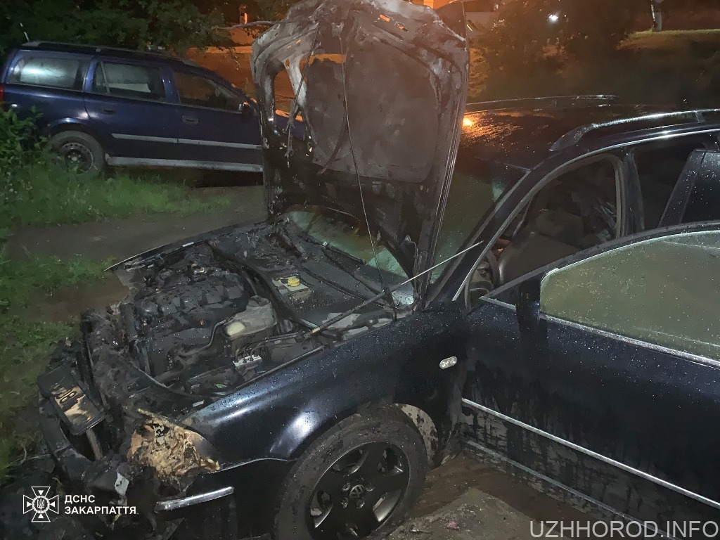 В Ужгороді вночі горів VW Passat (ФОТО)