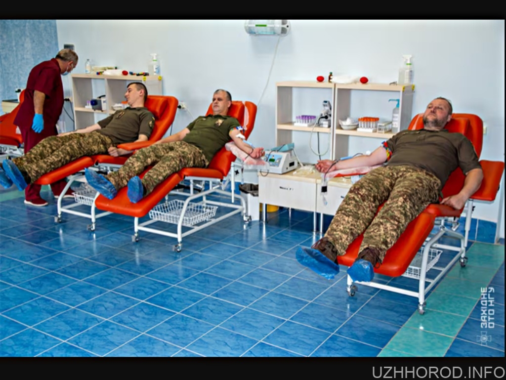 Нацгвардійці здали в Ужгороді 15 літрів крові для поранених побратимів