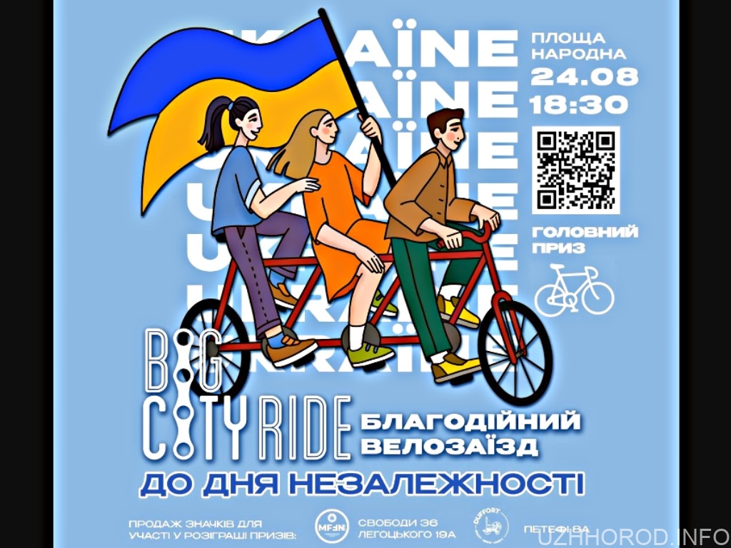 В Ужгороді відбудеться благодійний велозаїзд «Big City Ride»