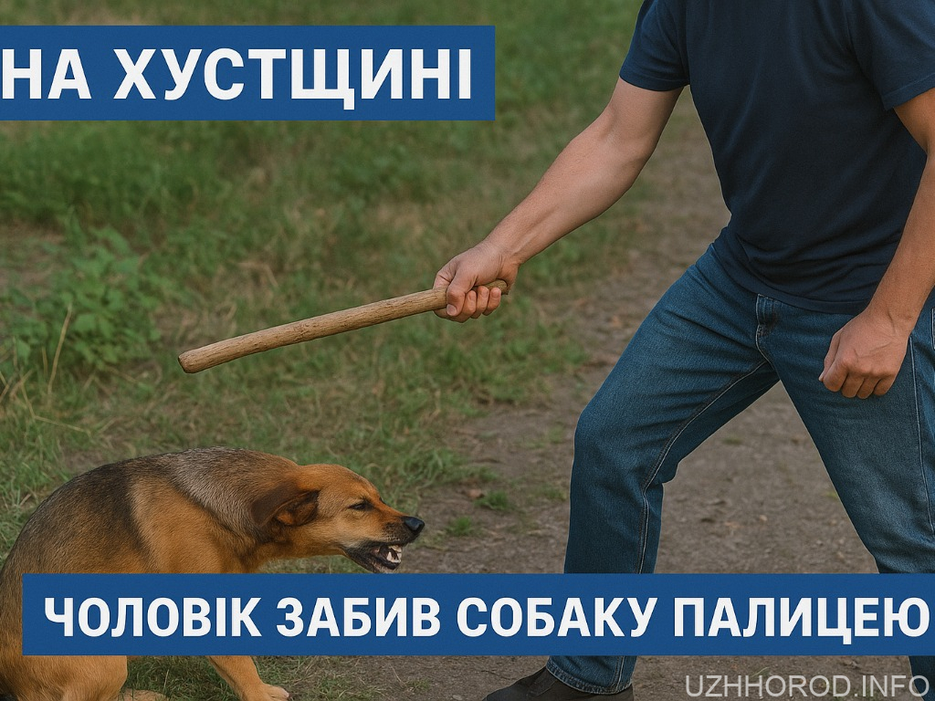 На Хустщині чоловік забив собаку палицею