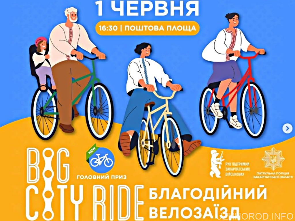 В Ужгороді відбудеться відкриття велосезону та перший Big City Ride