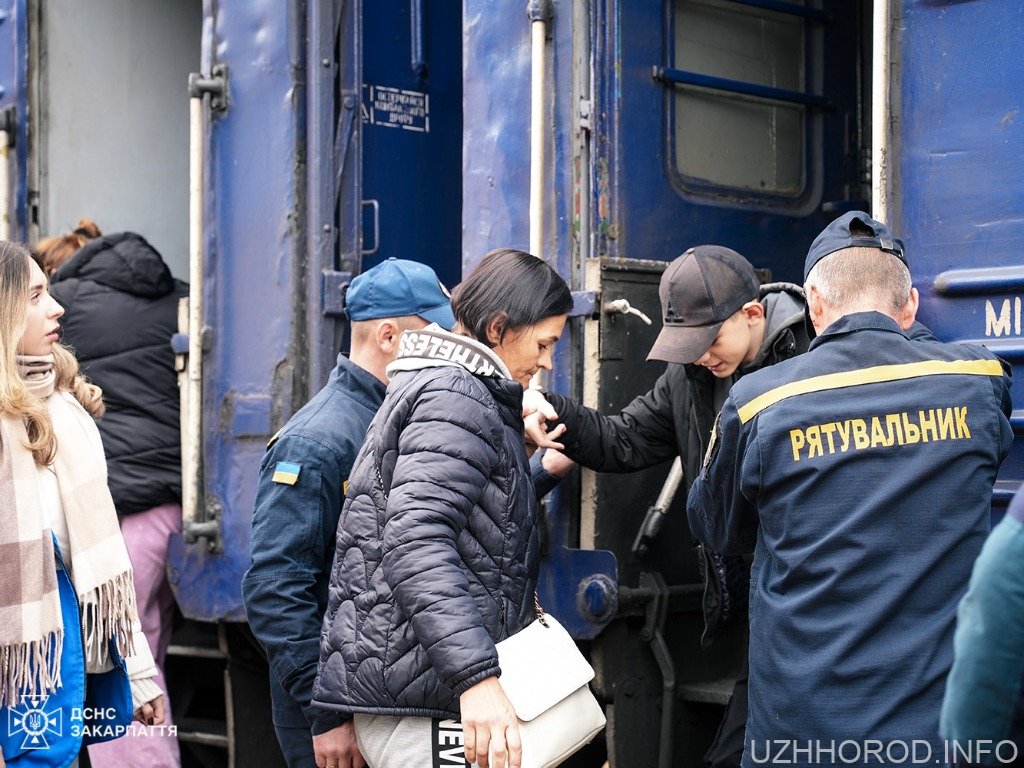 До Мукачева прибув евакуаційний поїзд з 14 мешканцями прифронтових регіонів