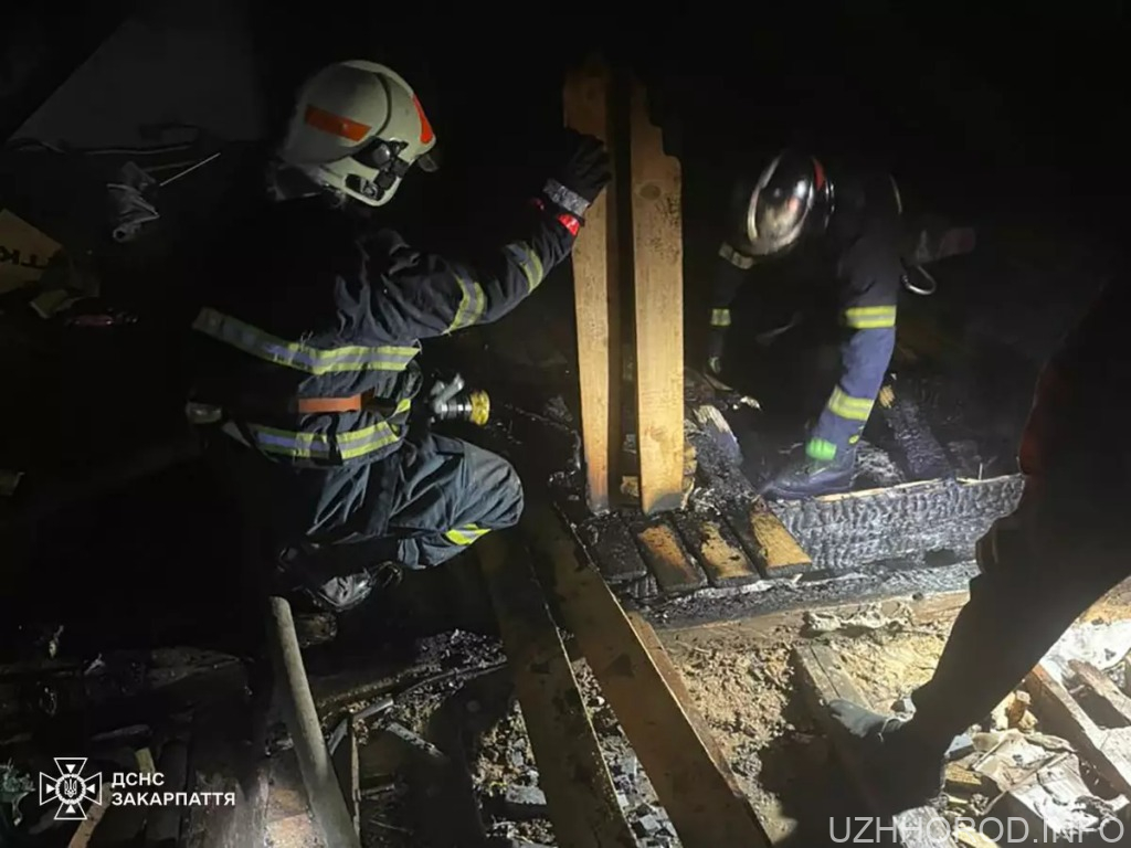 На Ужгородщині серед ночі горів житловий будинок