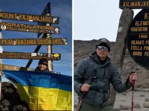 Закарпатець підняв прапор України на найвищій горі Африки (ФОТО)