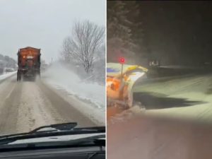 Через снігопад на перевалах між Закарпаттям та Львівщиною ускладнений проїзд