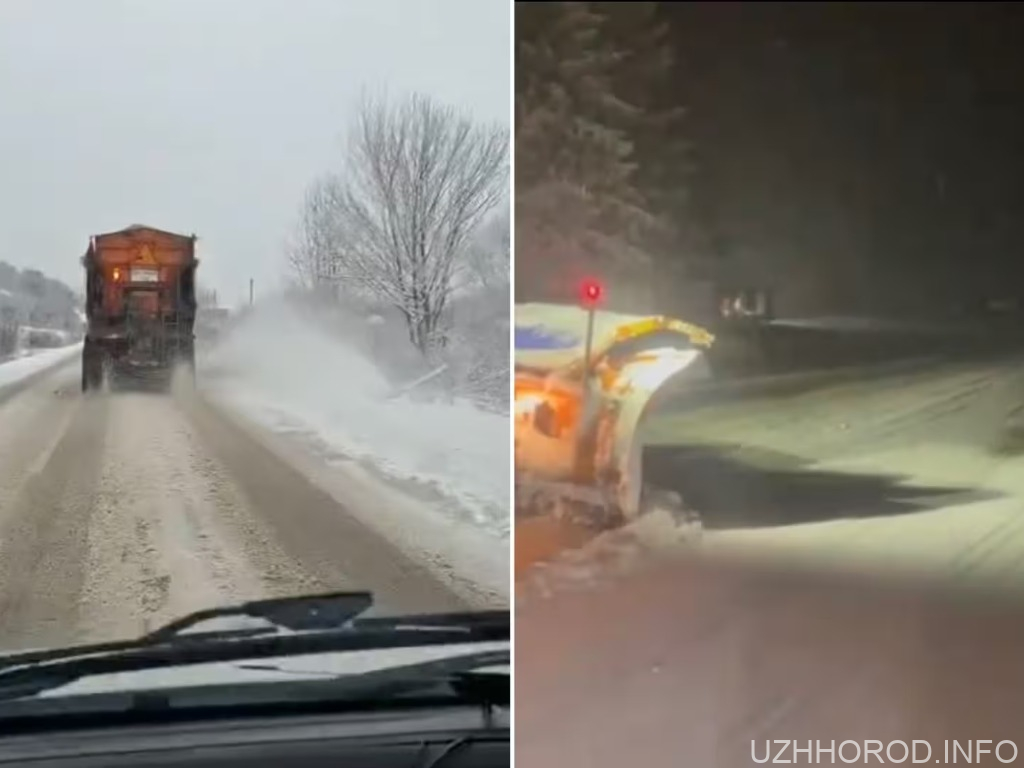 Через снігопад на перевалах між Закарпаттям та Львівщиною ускладнений проїзд