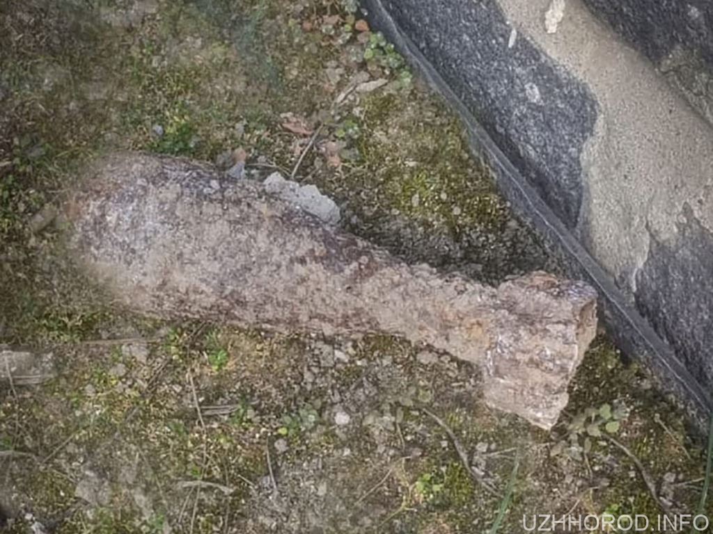 На Ужгородщині чоловік на власному подвірʼї знайшов міну часів Другої світової (ФОТО)